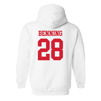 Nebraska - NCAA Football : Caleb Benning - Generic Shersey Hooded Sweatshirt-1