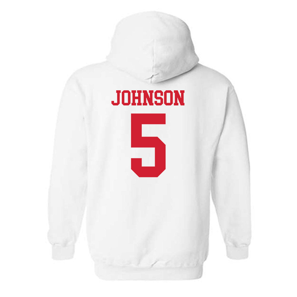 Nebraska - NCAA Women's Basketball : Claire Johnson - Generic Shersey Hooded Sweatshirt-1