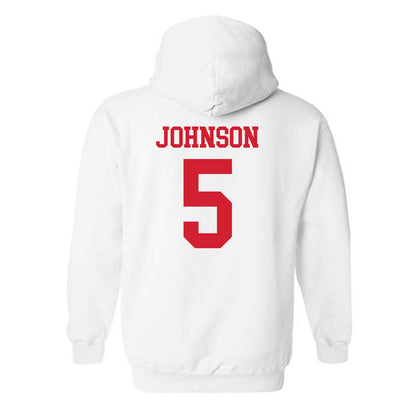 Nebraska - NCAA Women's Basketball : Claire Johnson - Generic Shersey Hooded Sweatshirt-1