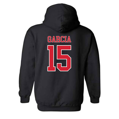 Nebraska - NCAA Men's Basketball : Jared Garcia - Generic Shersey Hooded Sweatshirt-1