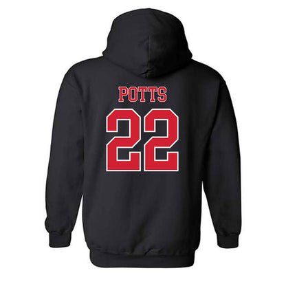 Nebraska - NCAA Women's Basketball : Natalie Potts - Generic Shersey Hooded Sweatshirt