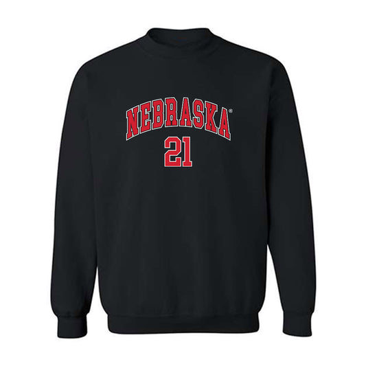 Nebraska - NCAA Women's Basketball : Eliza Maupin - Generic Shersey Crewneck Sweatshirt-0