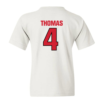 NC State - NCAA Football : Tra Thomas - Classic Shersey Youth T-Shirt-1