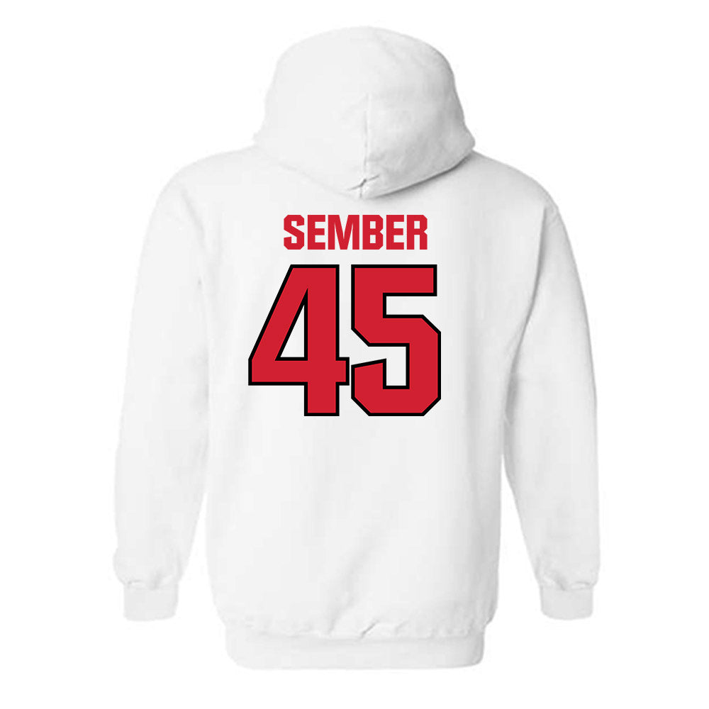 NC State - NCAA Football : Robert Sember - Classic Shersey Hooded Sweatshirt-1