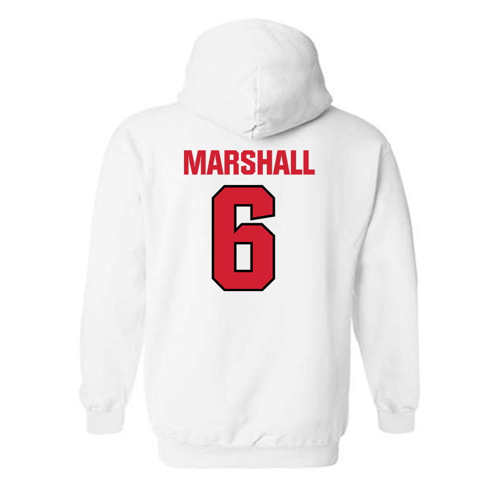 NC State - NCAA Football : Devon Marshall - Classic Shersey Hooded Sweatshirt-1