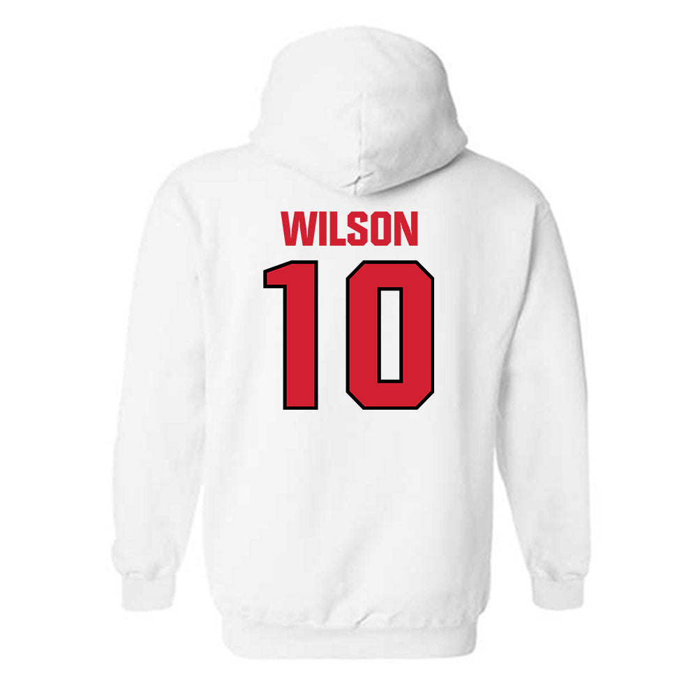 NC State - NCAA Football : Will Wilson - Classic Shersey Hooded Sweatshirt-1