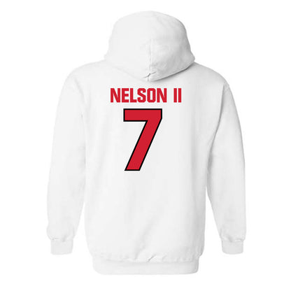 NC State - NCAA Football : Brian Nelson II - Classic Shersey Hooded Sweatshirt-1