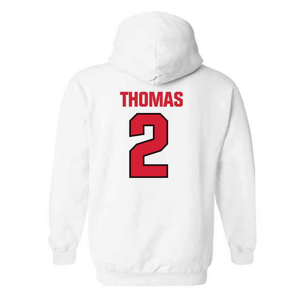 NC State - NCAA Football : Lex Thomas - Classic Shersey Hooded Sweatshirt-1
