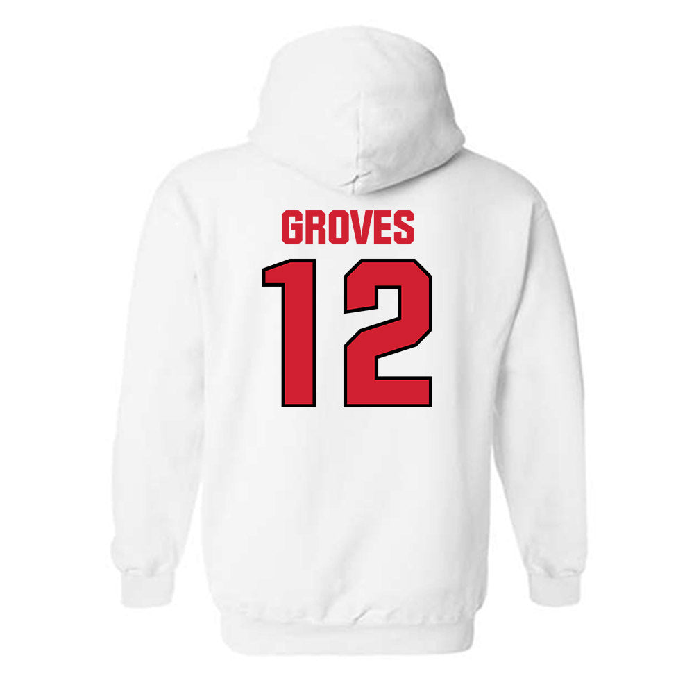 NC State - NCAA Football : Elijah Groves - Classic Shersey Hooded Sweatshirt-1