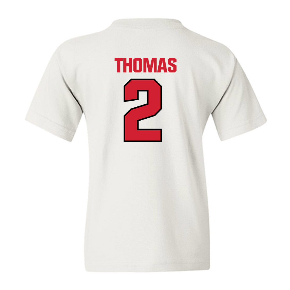 NC State - NCAA Football : Lex Thomas - Classic Shersey Youth T-Shirt-1