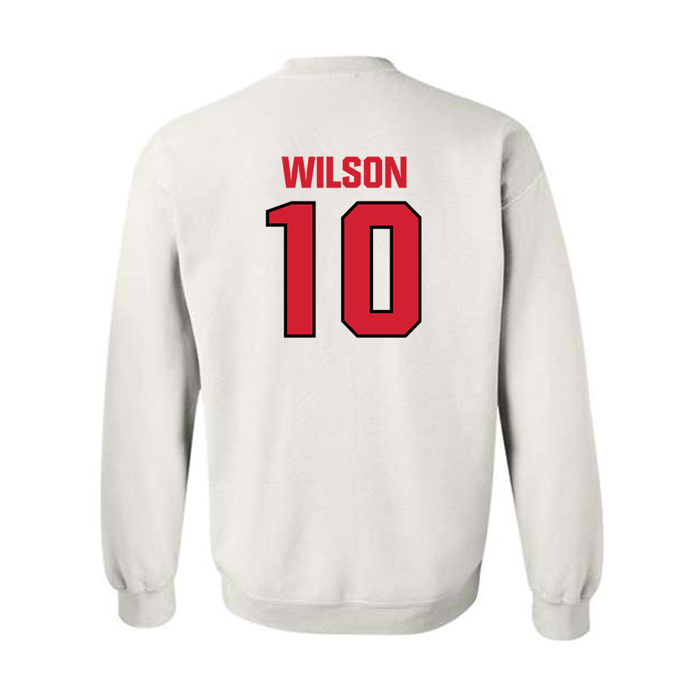 NC State - NCAA Football : Will Wilson - Classic Shersey Crewneck Sweatshirt-1