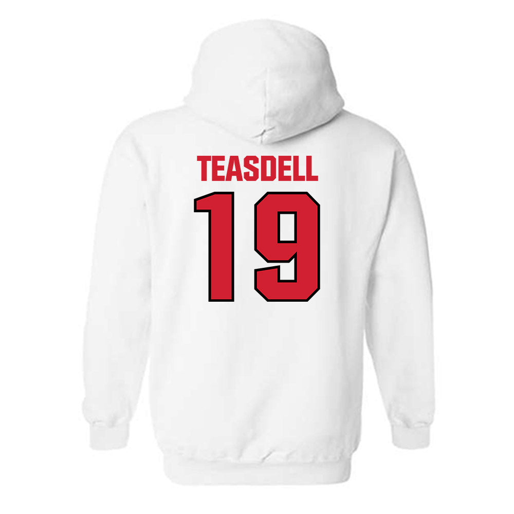 NC State - NCAA Football : Tristan Teasdell - Classic Shersey Hooded Sweatshirt-1
