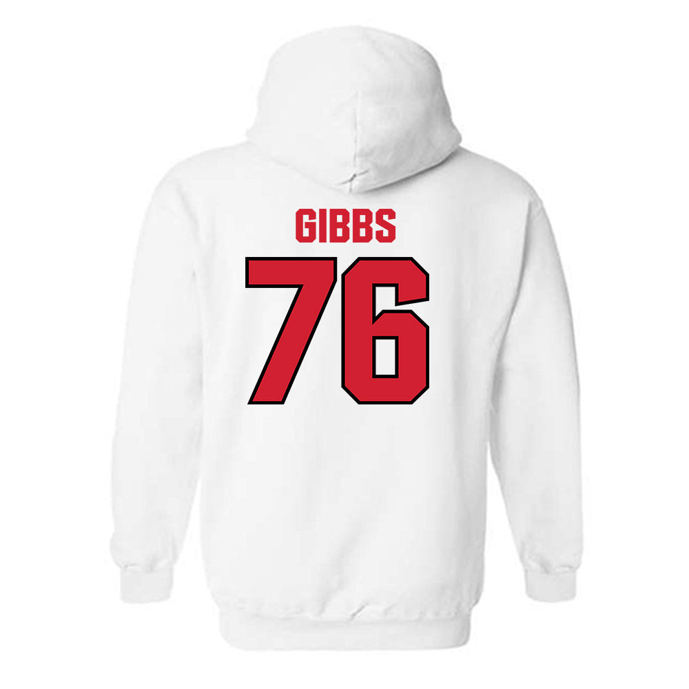 NC State - NCAA Football : Michael Gibbs - Classic Shersey Hooded Sweatshirt-1