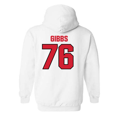 NC State - NCAA Football : Michael Gibbs - Classic Shersey Hooded Sweatshirt-1