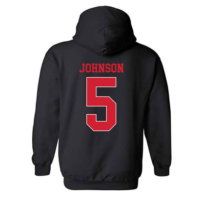NC State - NCAA Baseball : Sherman Johnson - Sports Shersey Hooded Sweatshirt-1
