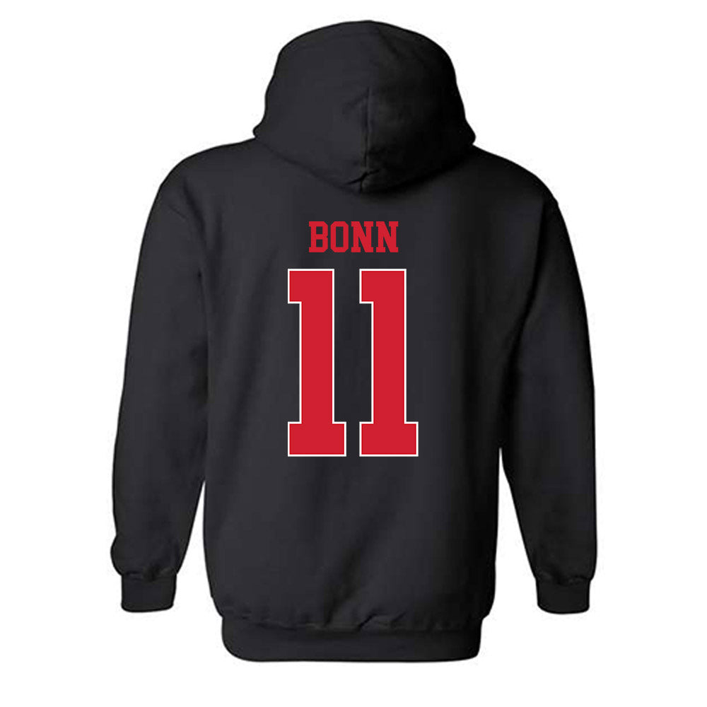 NC State - NCAA Baseball : Preston Bonn - Sports Shersey Hooded Sweatshirt-1