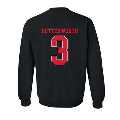 NC State - NCAA Baseball : Brandon Butterworth - Crewneck Sweatshirt Sports Shersey