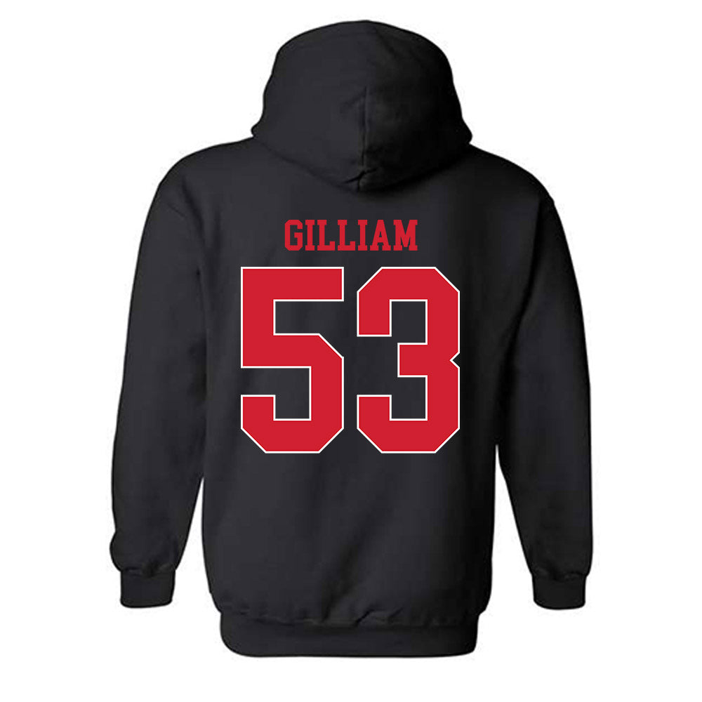 NC State - NCAA Baseball : Jet Gilliam - Sports Shersey Hooded Sweatshirt-1