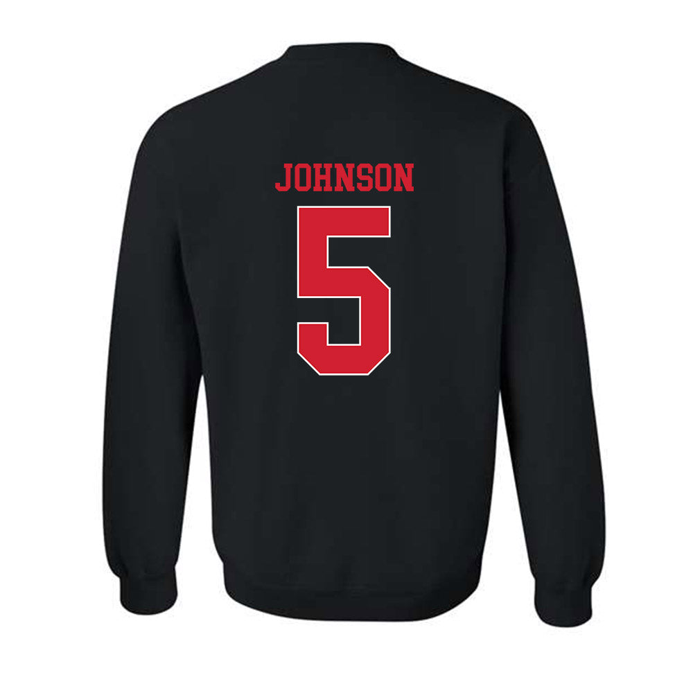 NC State - NCAA Baseball : Sherman Johnson - Sports Shersey Crewneck Sweatshirt-1
