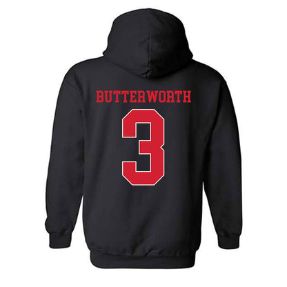 NC State - NCAA Baseball : Brandon Butterworth - Hooded Sweatshirt Sports Shersey