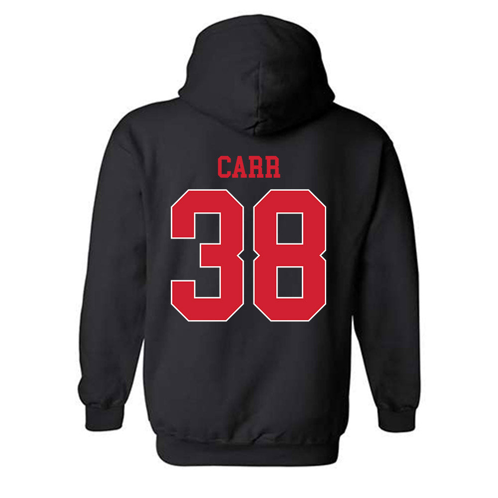 NC State - NCAA Baseball : Landon Carr - Sports Shersey Hooded Sweatshirt-1