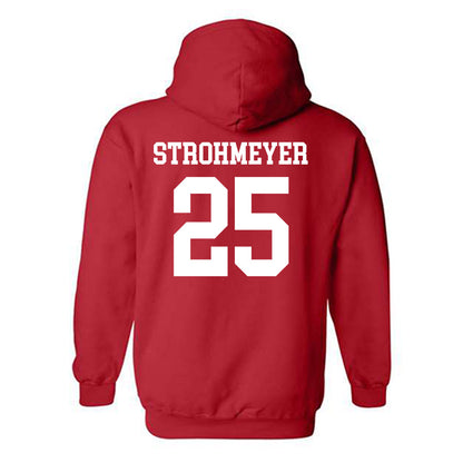 Nebraska - NCAA Baseball : Reed Strohmeyer - Sports Shersey Hooded Sweatshirt-1