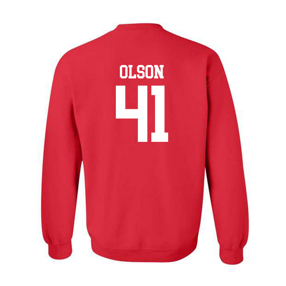 Nebraska - NCAA Baseball : Chase Olson - Sports Shersey Crewneck Sweatshirt-1