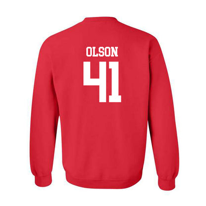 Nebraska - NCAA Baseball : Chase Olson - Sports Shersey Crewneck Sweatshirt-1