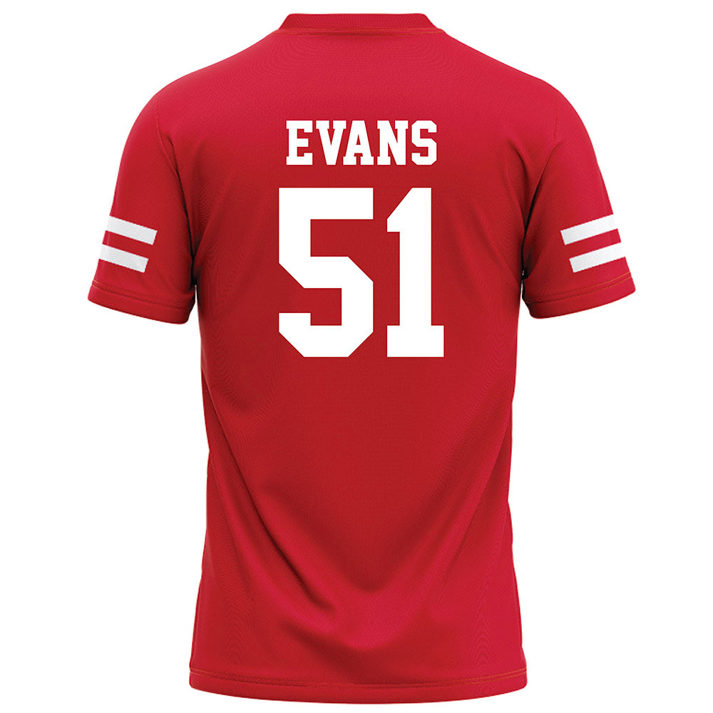 Nebraska - NCAA Football : Justin Evans - Red Football Jersey-1
