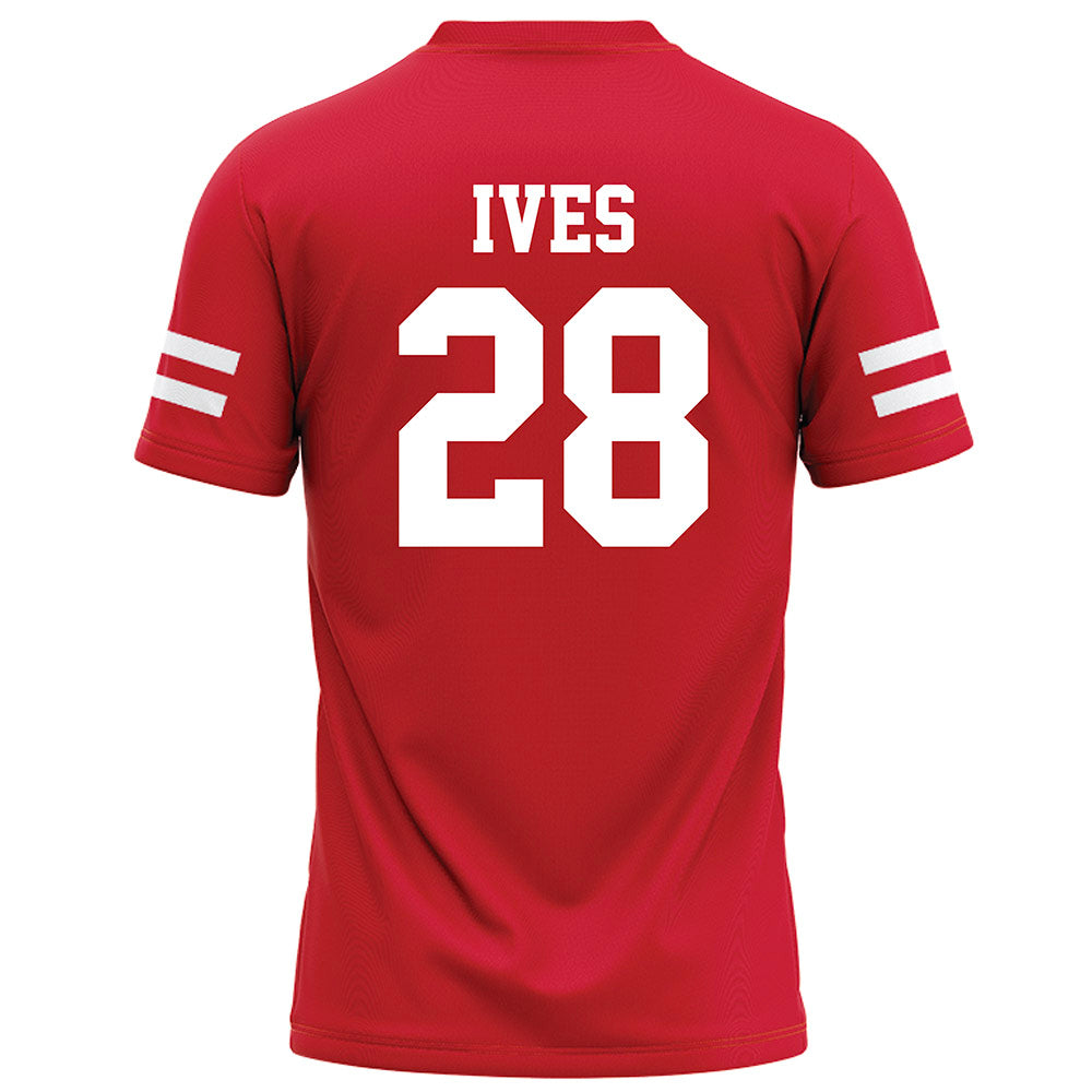 Nebraska - NCAA Football : Kwinten Ives - Red Football Jersey