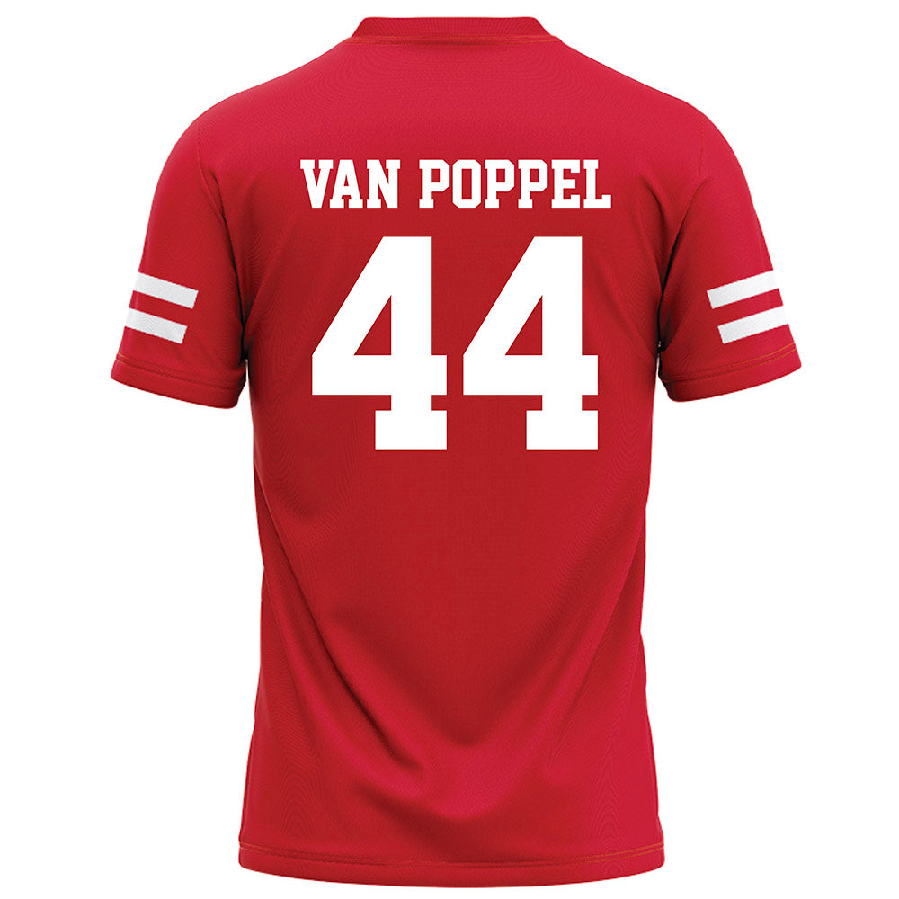 Nebraska - NCAA Football : Riley Van Poppel - Red Football Jersey