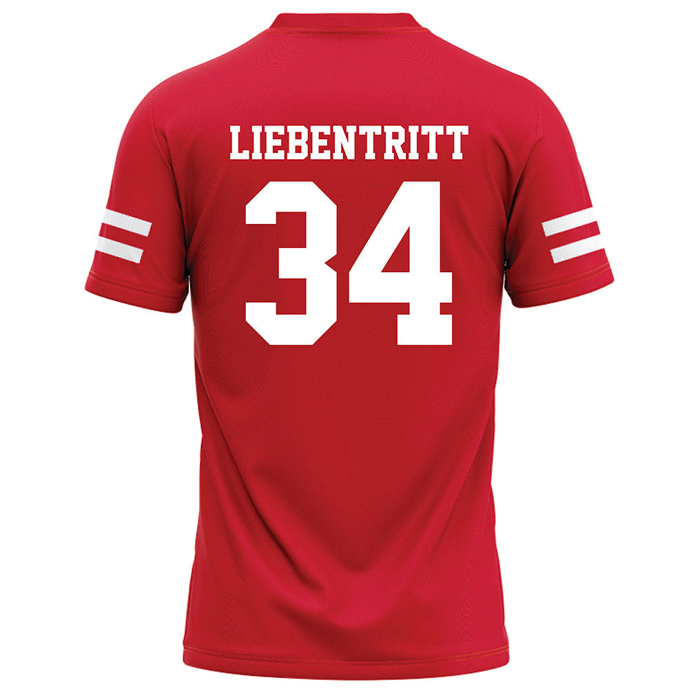 Nebraska - NCAA Football : Barret Liebentritt - Red Football Jersey