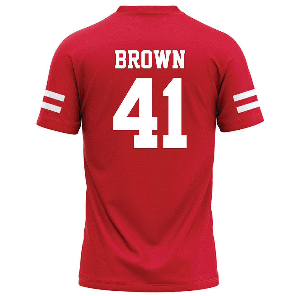 Nebraska - NCAA Football : Elliott Brown - Red Football Jersey