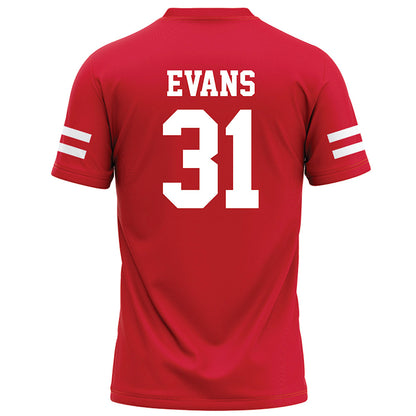 Nebraska - NCAA Football : Ryker Evans - Red Football Jersey