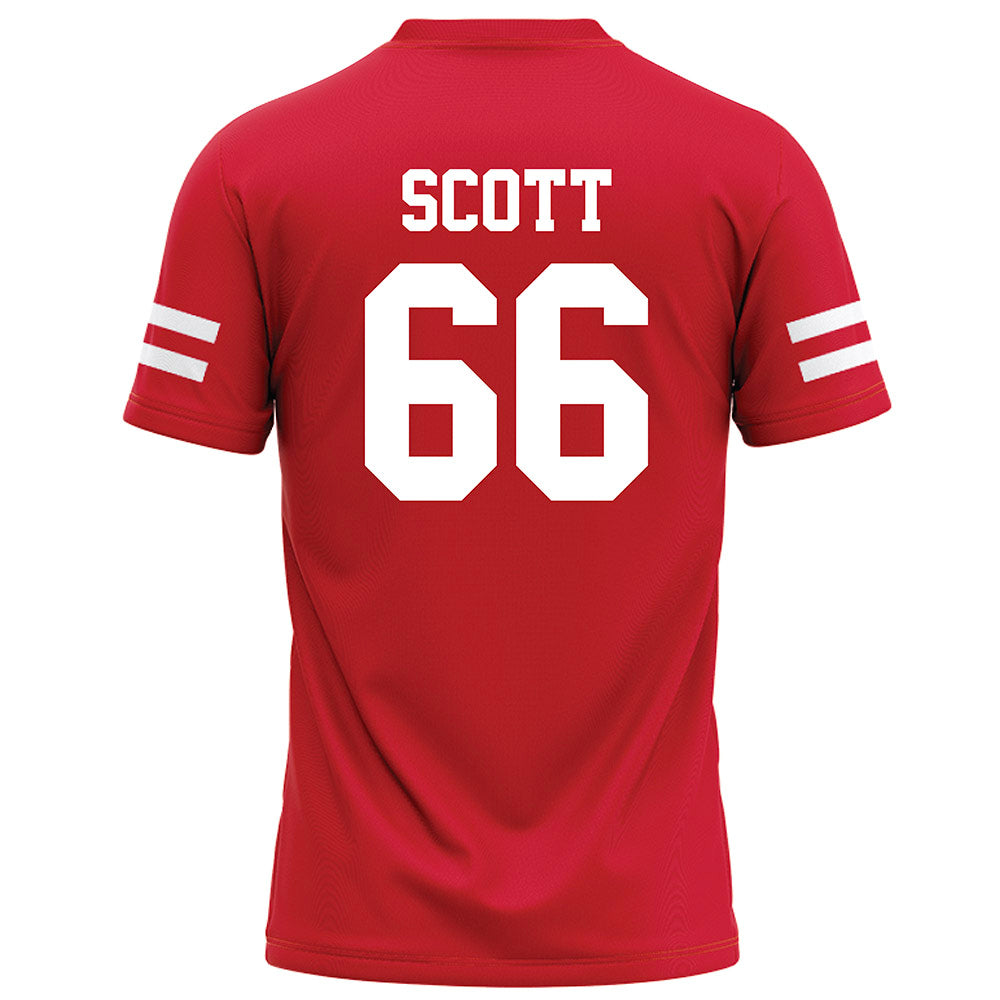 Nebraska - NCAA Football : Ben Scott - Red Football Jersey