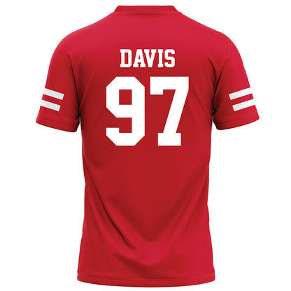 Nebraska - NCAA Football : Keona Davis - Red Football Jersey-1
