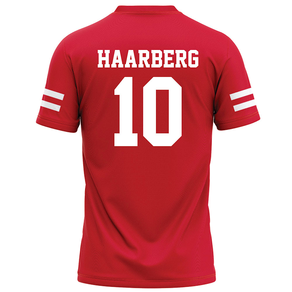 Nebraska - NCAA Football : Heinrich Haarberg - Red Football Jersey