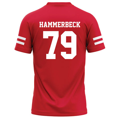 Nebraska - NCAA Football : Shawn Hammerbeck - Red Football Jersey-1
