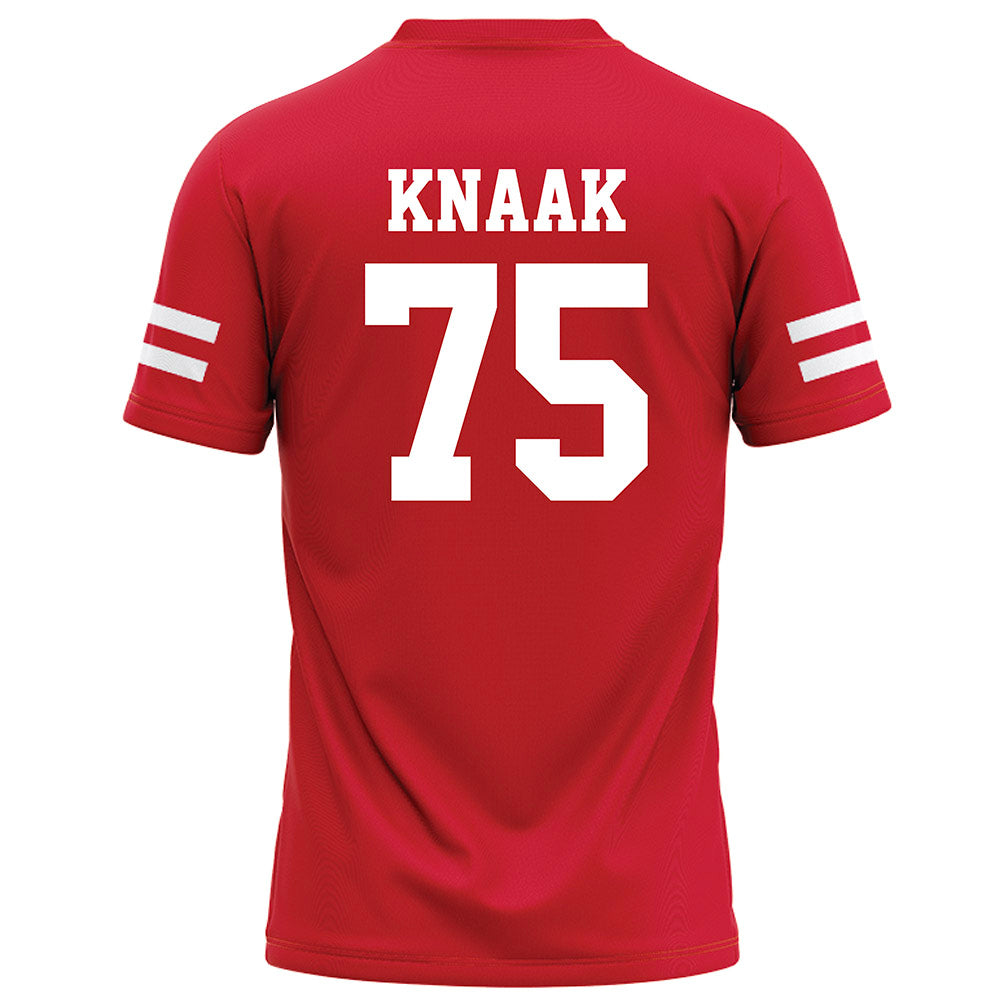 Nebraska - NCAA Football : Tyler Knaak - Red Football Jersey