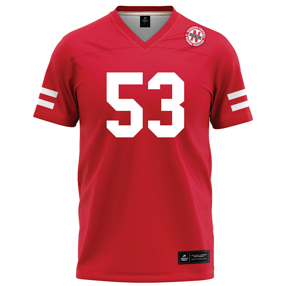 Nebraska - NCAA Football : Jacob Bower - Red Football Jersey