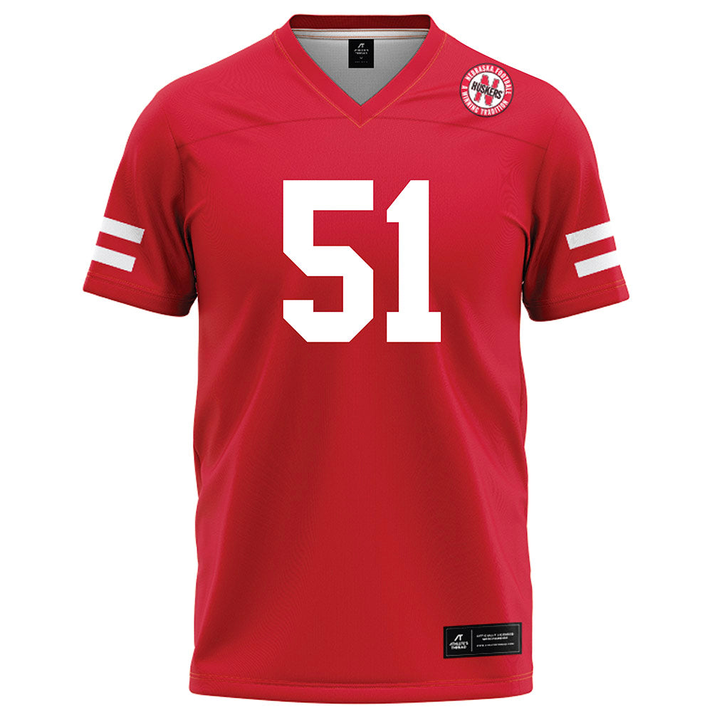 Nebraska - NCAA Football : Justin Evans - Red Football Jersey-0