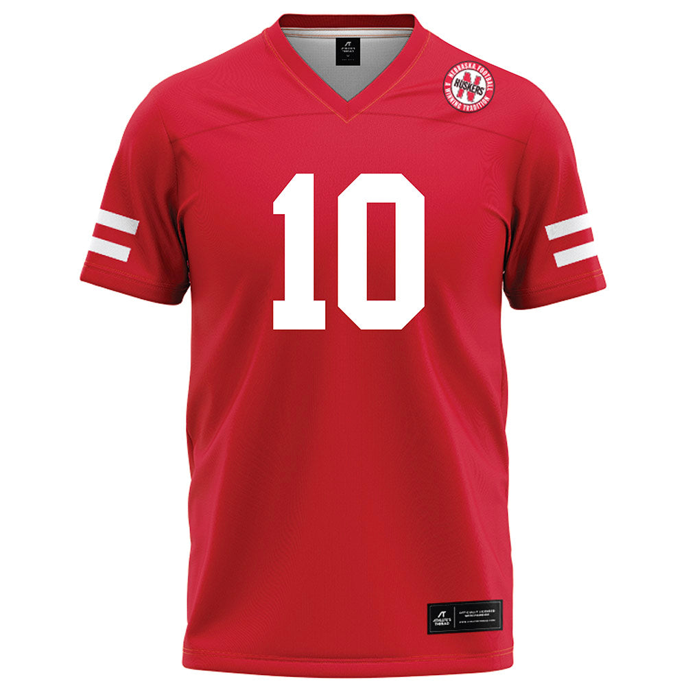 Nebraska - NCAA Football : Heinrich Haarberg - Red Football Jersey