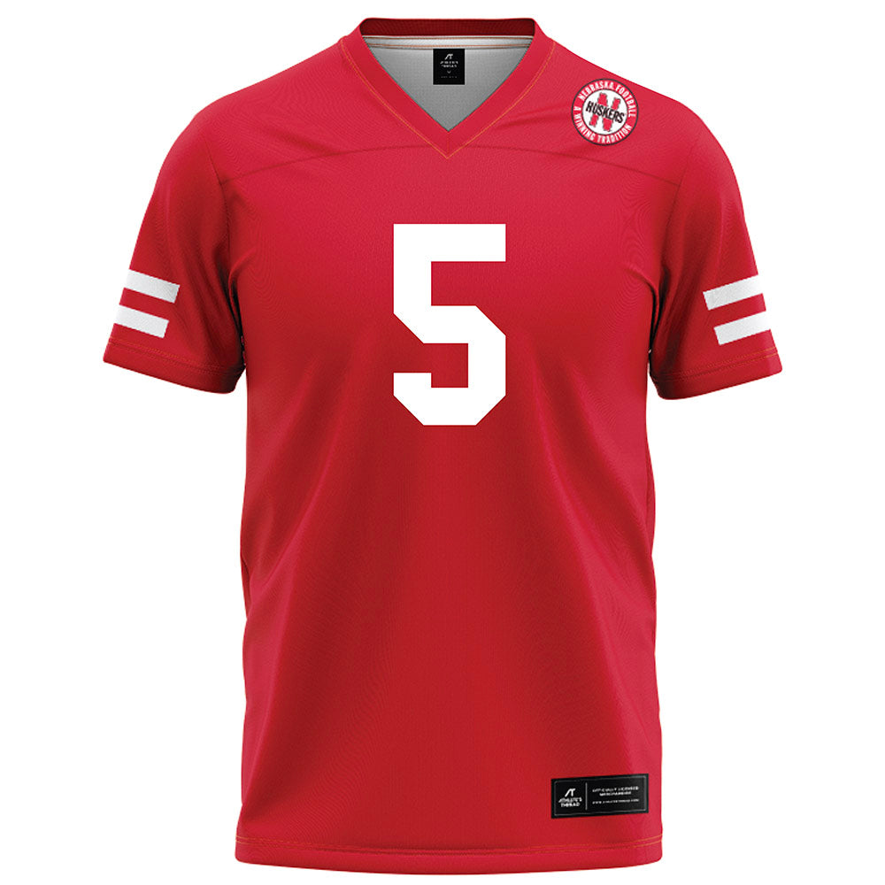 Nebraska - NCAA Football : John Bullock - Red Football Jersey