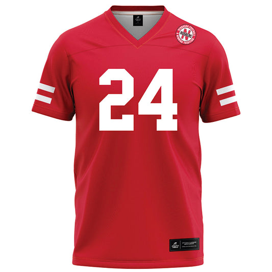 Nebraska - NCAA Football : Derek Branch - Red Football Jersey-0