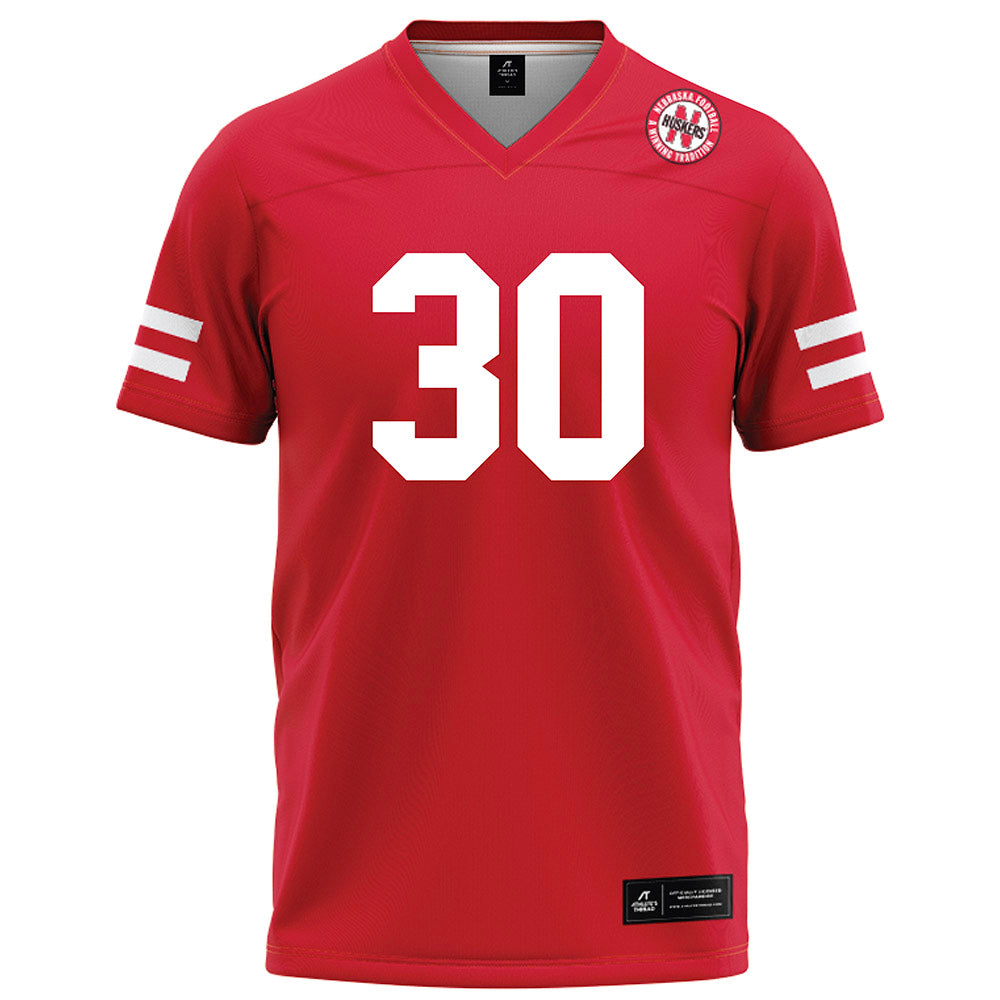 Nebraska - NCAA Football : Tristan Alvano - Red Football Jersey