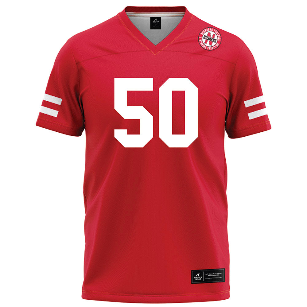 Nebraska - NCAA Football : Noah Bustard - Red Football Jersey