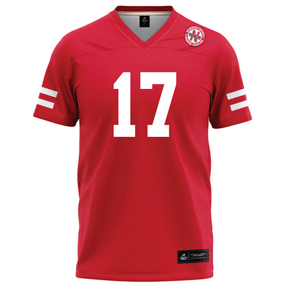 Nebraska - NCAA Football : Luke Longval - Red Football Jersey