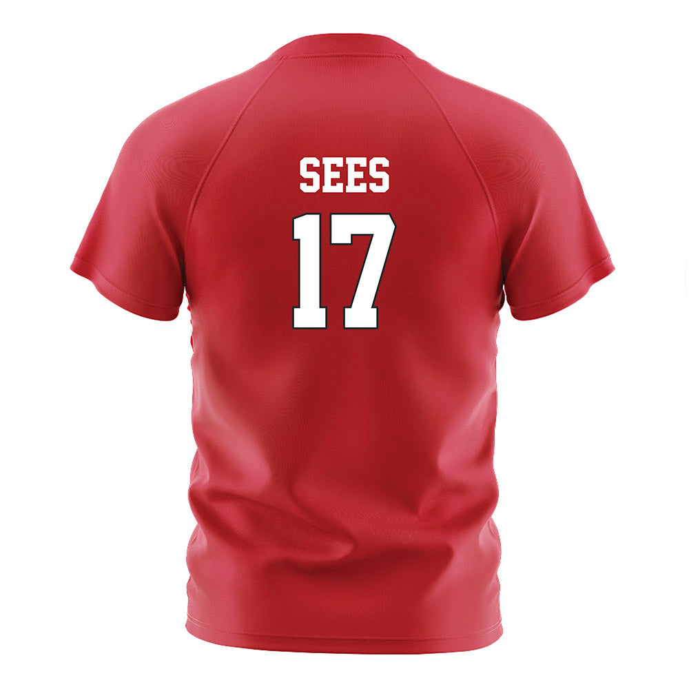 Nebraska - NCAA Women's Soccer : Jo Sees - Red Soccer Jersey-1