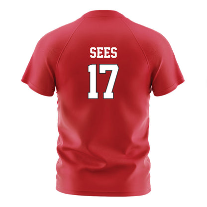 Nebraska - NCAA Women's Soccer : Jo Sees - Red Soccer Jersey-1