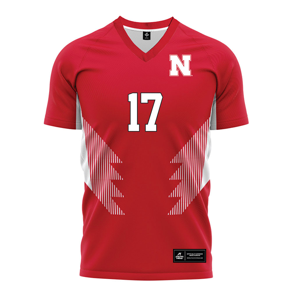 Nebraska - NCAA Women's Soccer : Jo Sees - Red Soccer Jersey-0